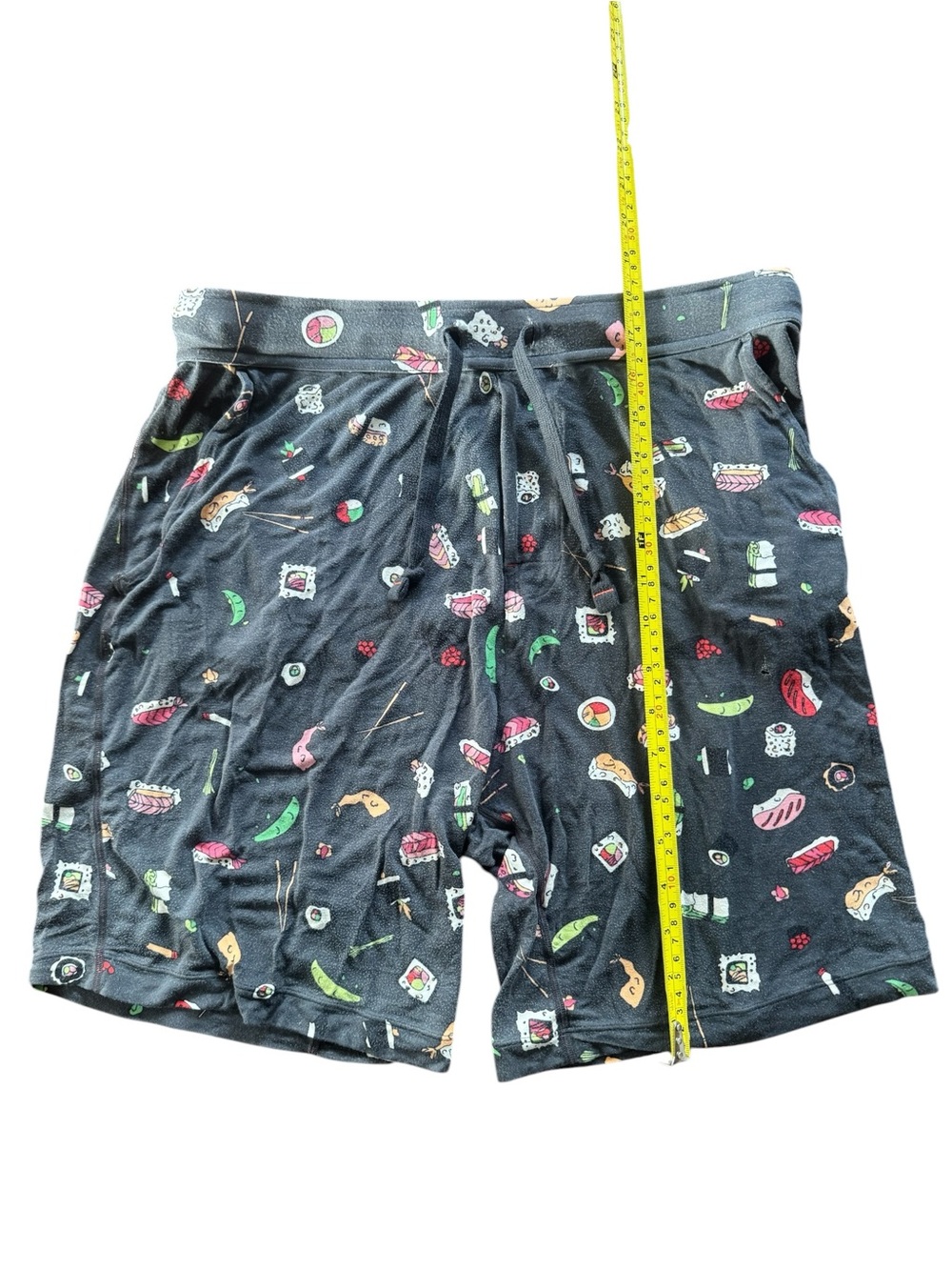 Saxx Black Athletic Snooze Shorts with Multicolor Sushi Print